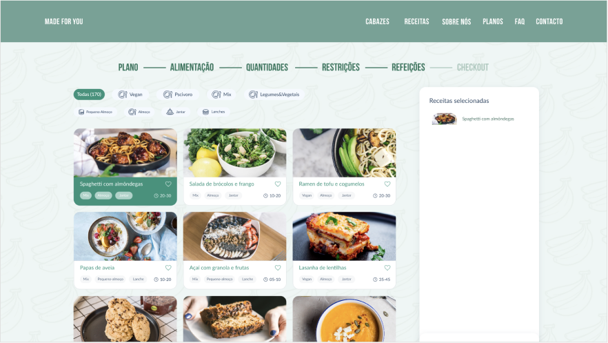 Meal page